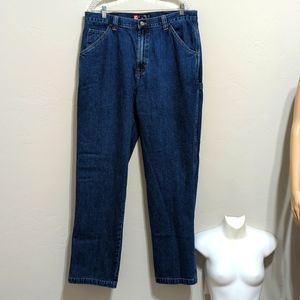 Vintage Y2K CHAPS Blue Denim Baggy Tall Jeans Size W36x34 Cotton Well Made